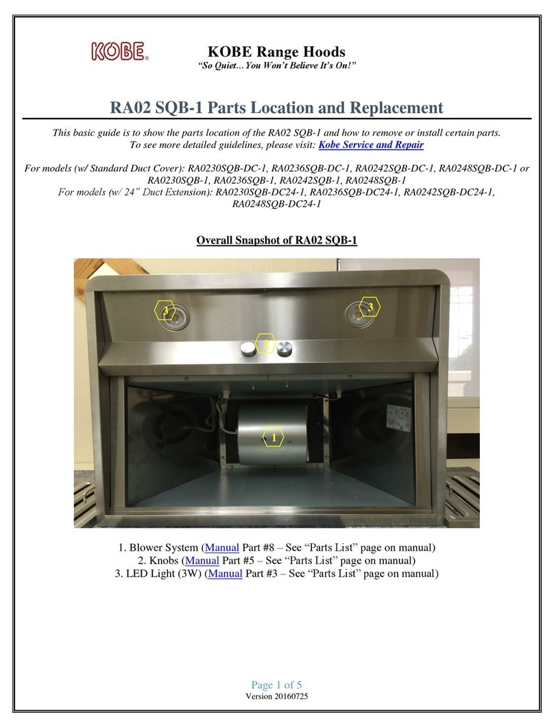 KOBE RA02 SQB-1 Use and care manual KOBE RA02 SQB-1 Use and care manual