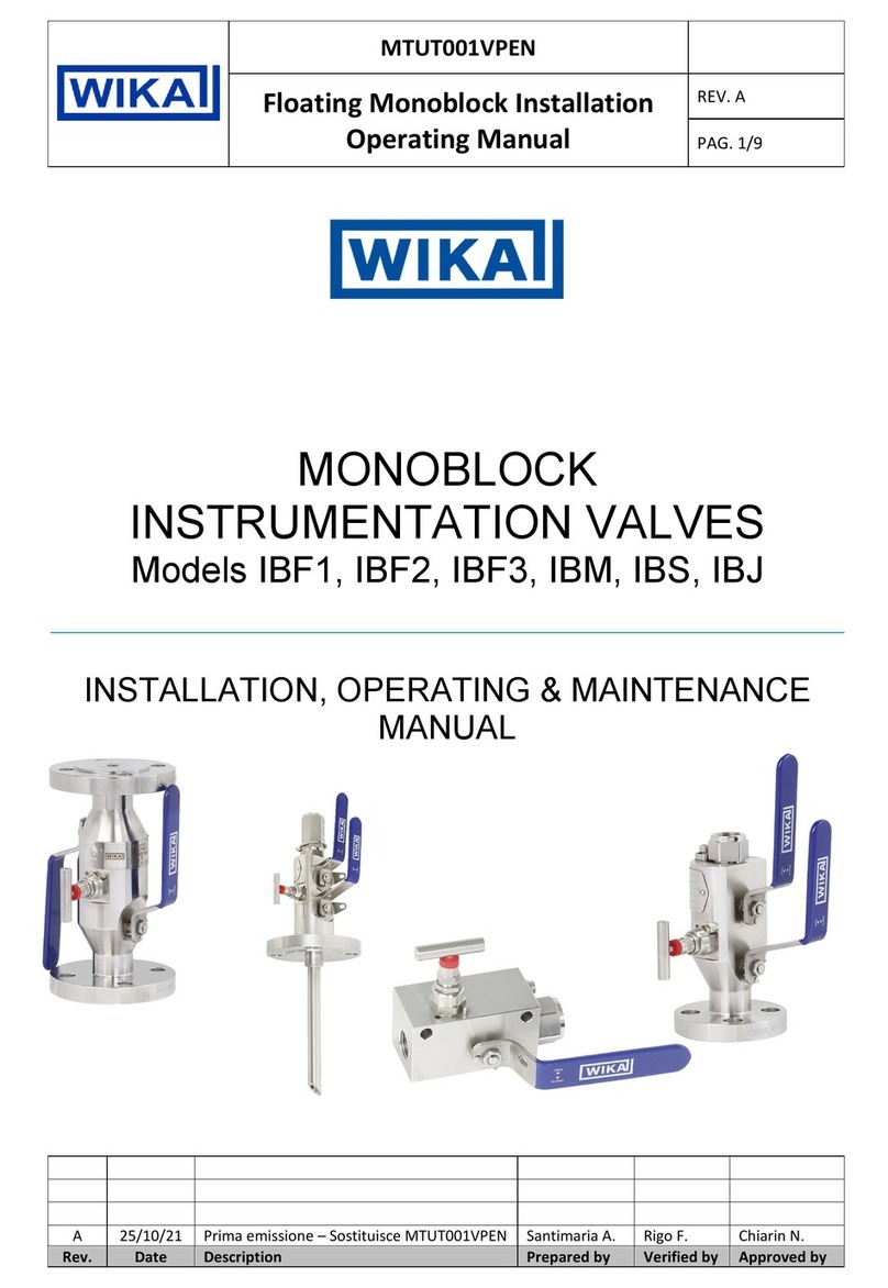 WIKA IBF1 Installation operating & maintenance manual