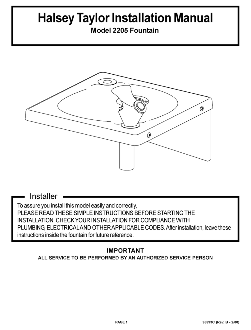 Halsey Taylor 2205 User manual Halsey Taylor 2205 User manual