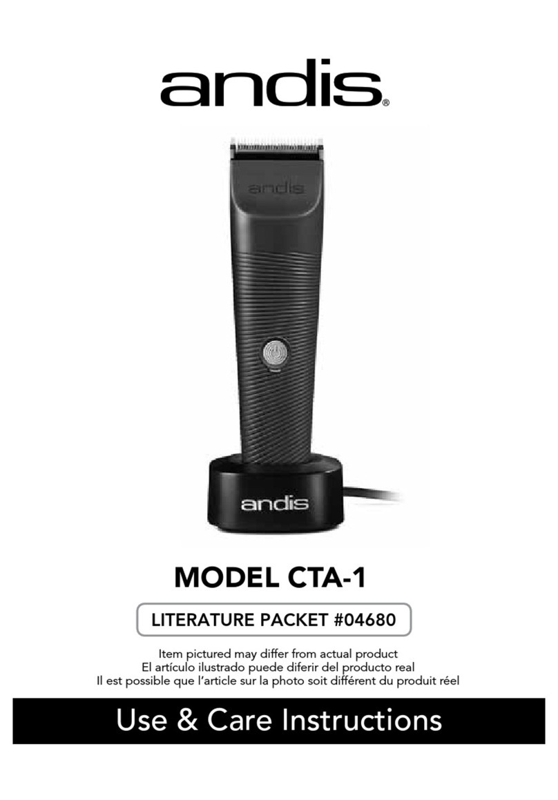 Andis Vida CTA-1 Quick reference guide