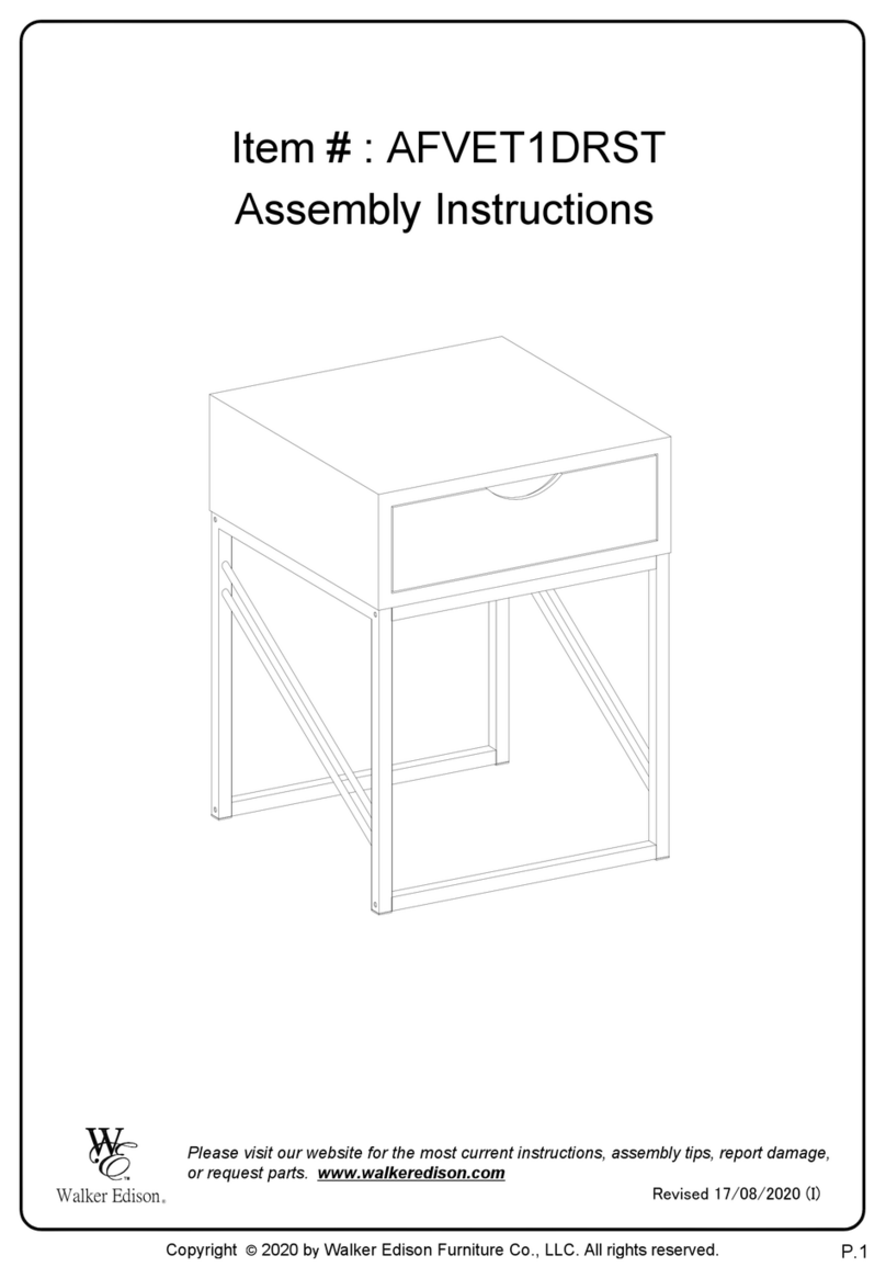 Walker Edison AFVET1DRST User manual