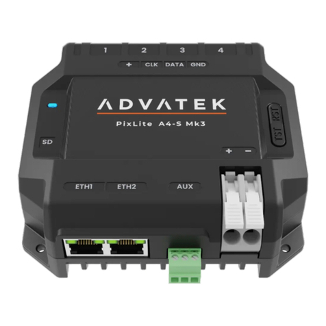 Advatek Lights PixLite A4-S Mk3 quick start guide