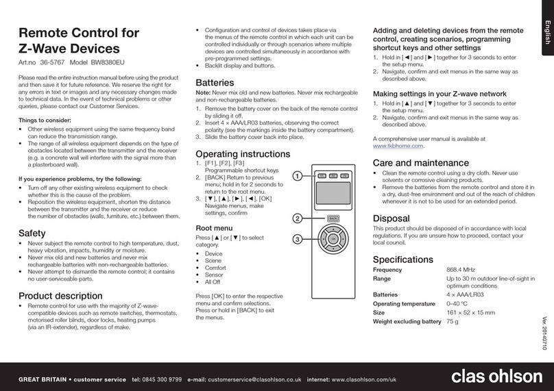 Clas Ohlson BW8380EU quick start guide