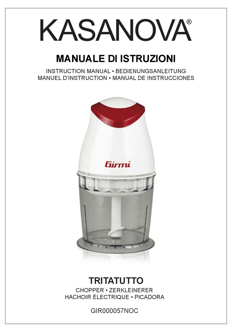 Girmi Kasanova instruction manual