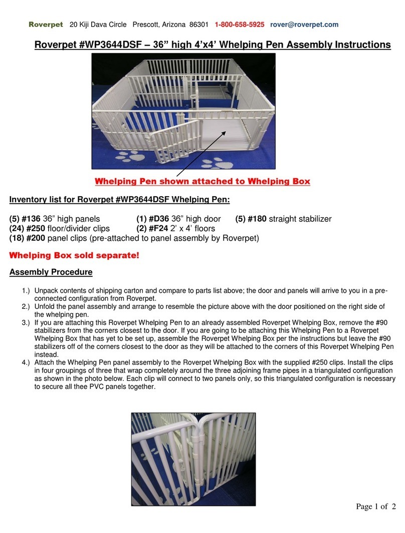 Roverpet WP3644DSF Assembly instructions