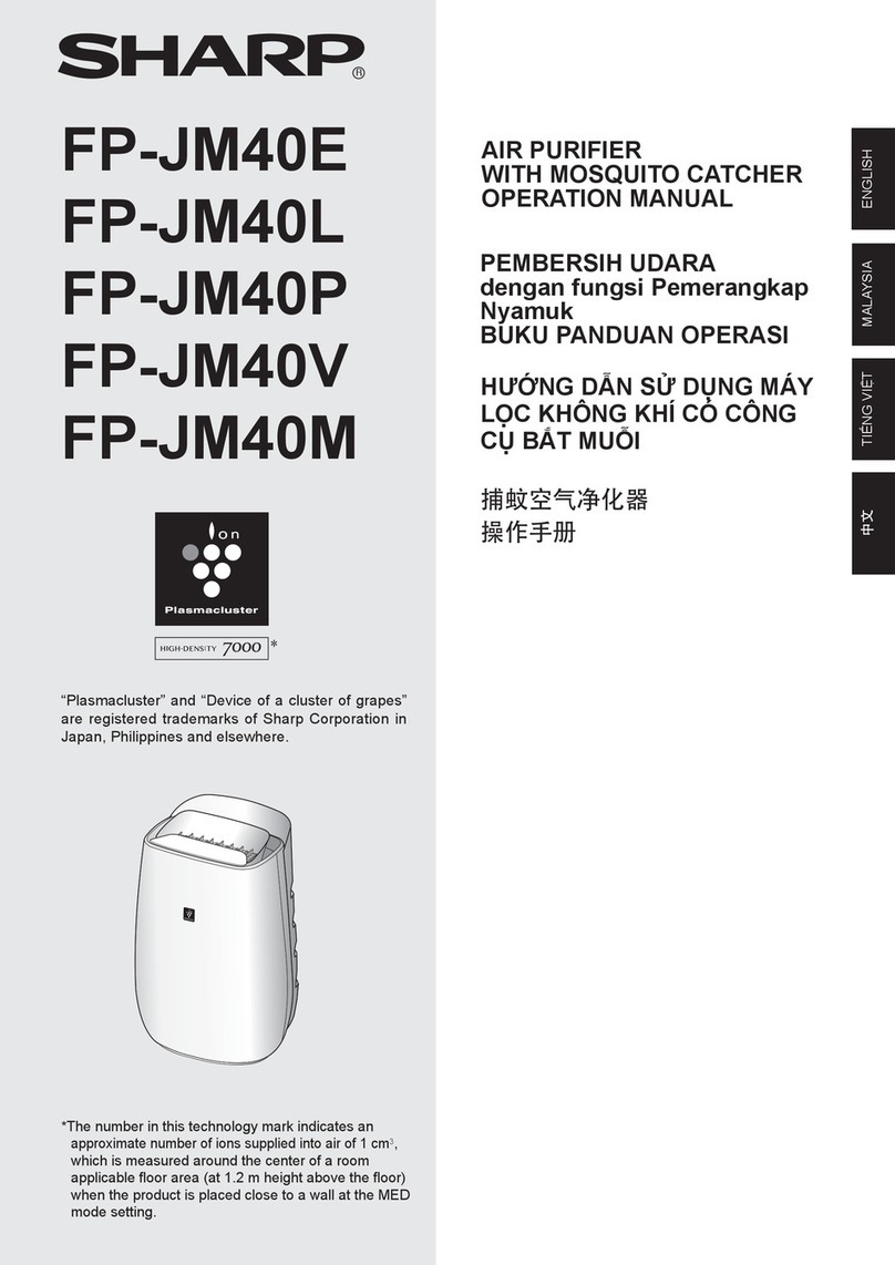 Sharp Plasmacluster FP-JM40E User manual
