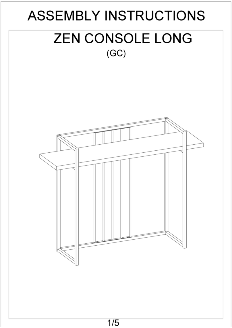 overstock ZEN CONSOLE LONG Assembly instructions
