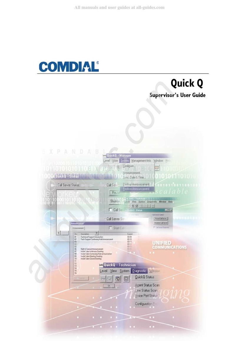 Comdial Quick Q User manual