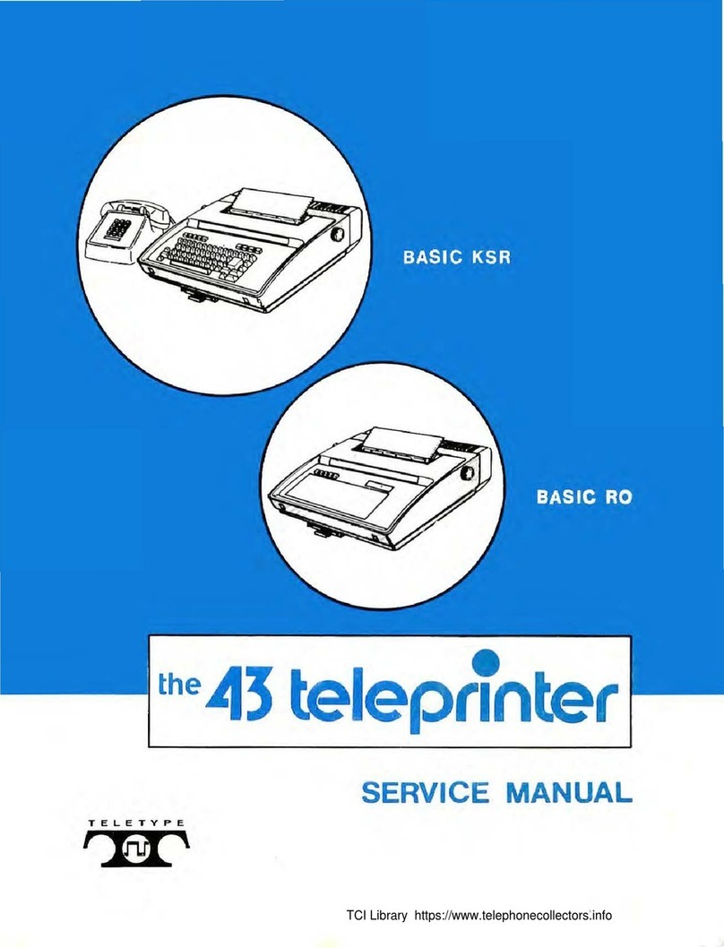 Teletype 43 Basic KSR User manual