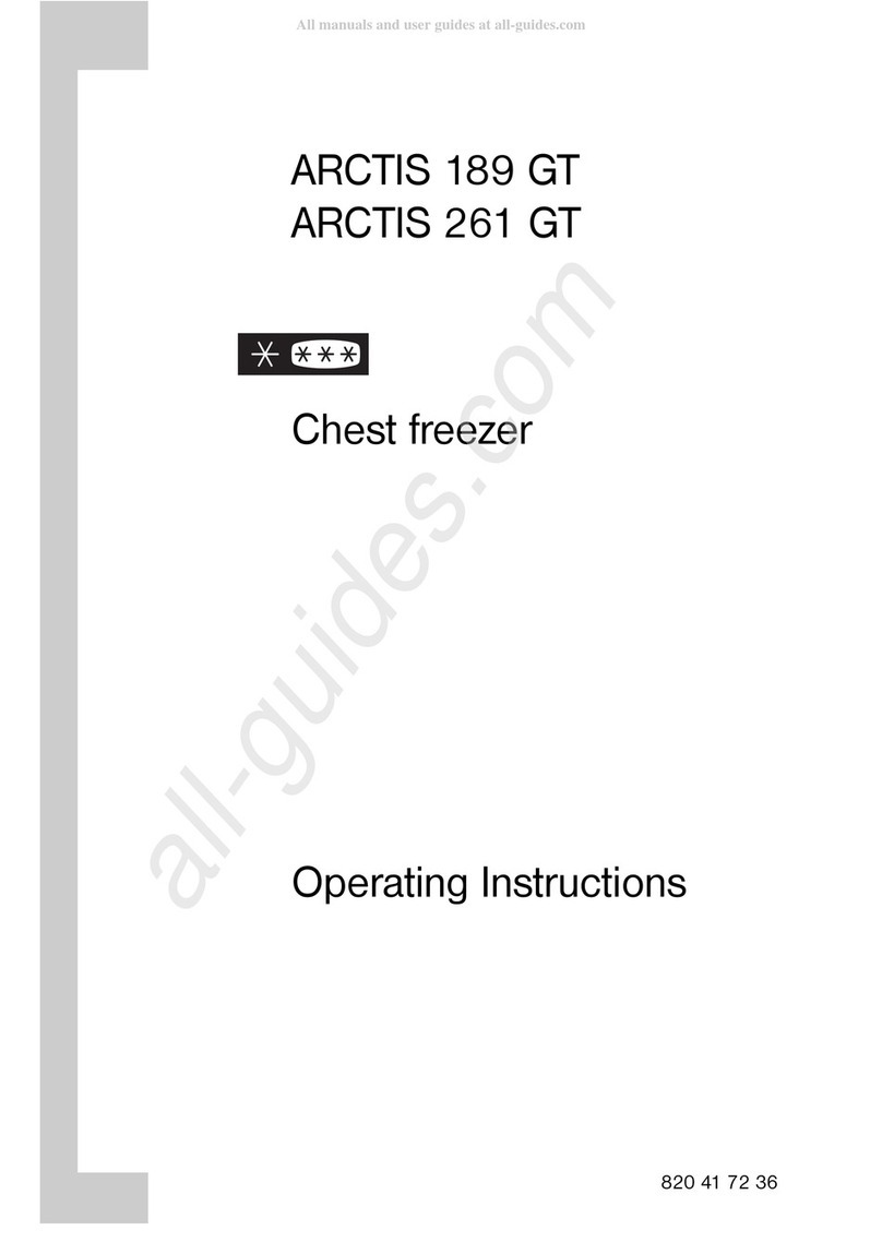 Electrolux ARCTIS 189 GT operating instructions