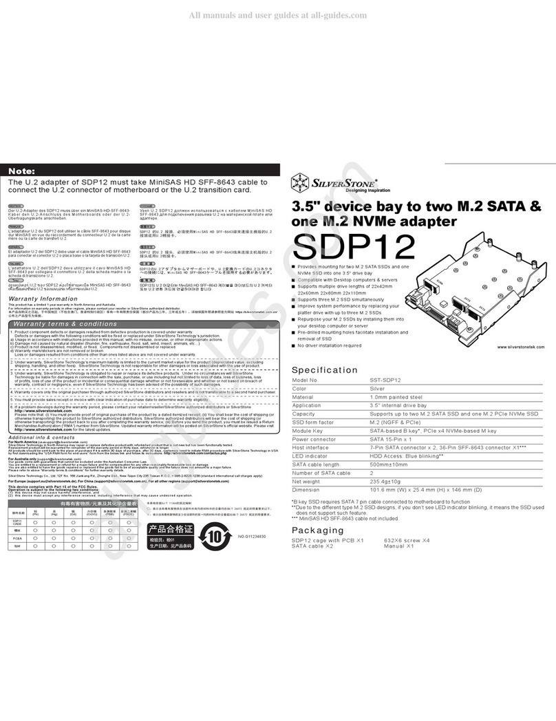 SilverStone SDP12 quick start guide