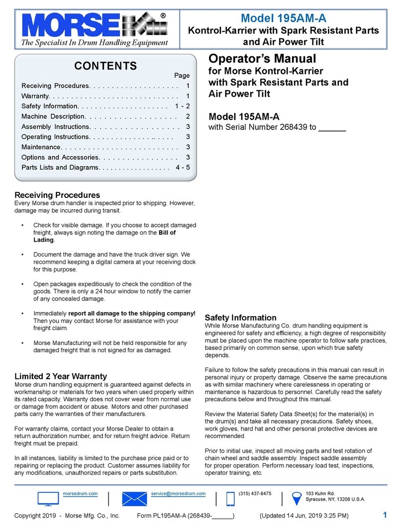 morse 195AM-A Operator's manual