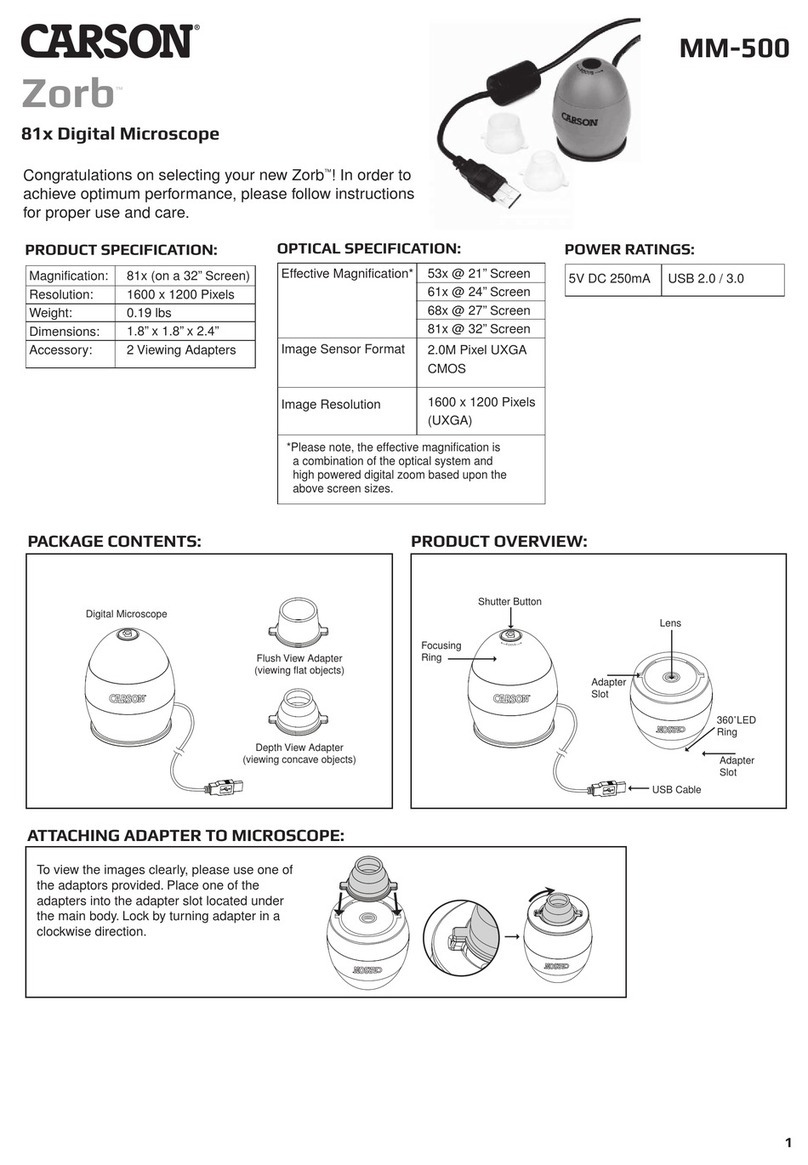 Carson Zorb MM-500 User manual