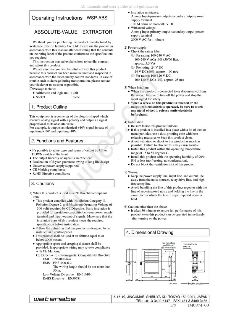 WATANABE WSP-ABS operating instructions
