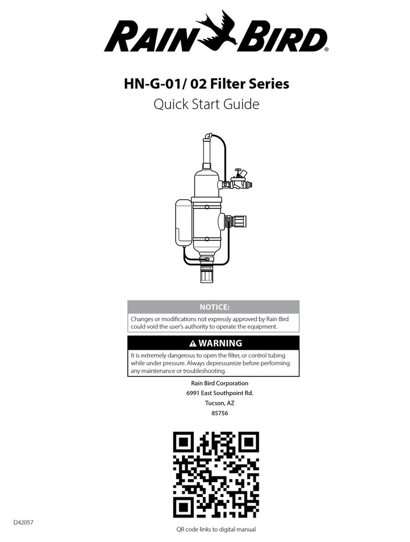 Rain Bird HN-G-01 Filter Series User manual