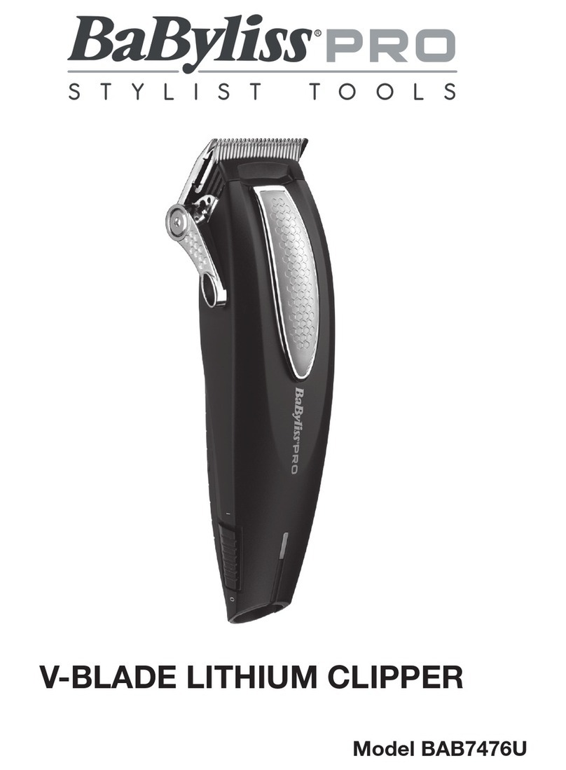 BaByliss PRO V-Blade BAB7476U quick start guide