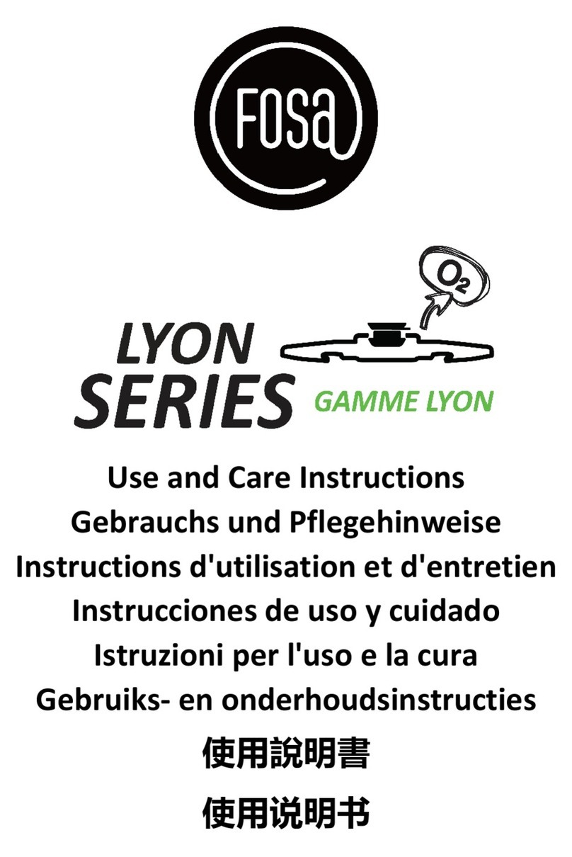 Fosa LYON Series Use and care instructions