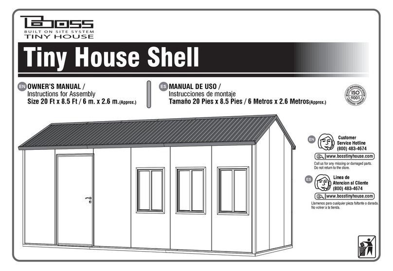 BOSSCO Tiny House Shell Owner's manual/ instructions for assembly