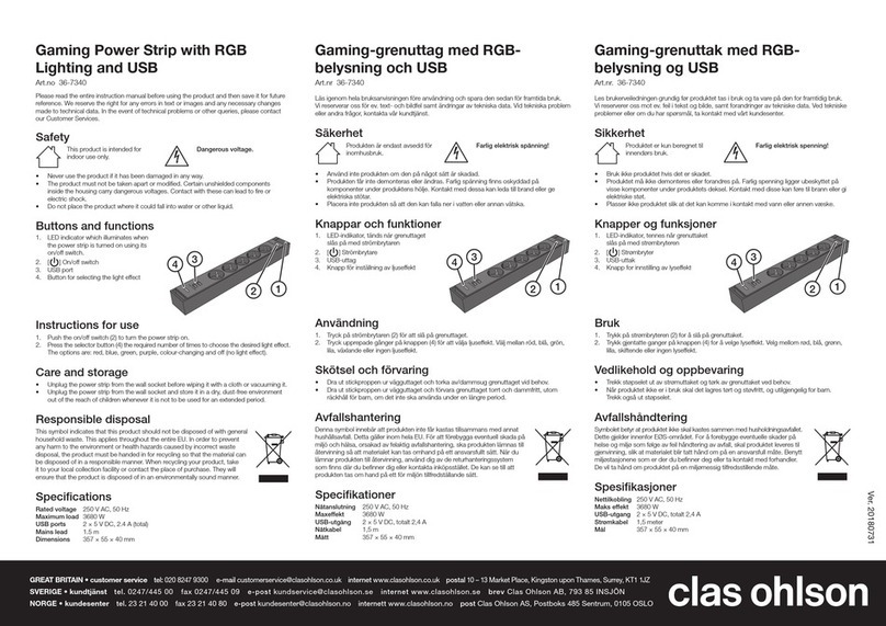 Clas Ohlson 36-7340 quick start guide