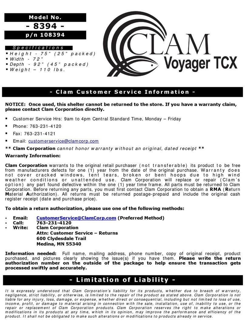 Clam 8394 quick start guide
