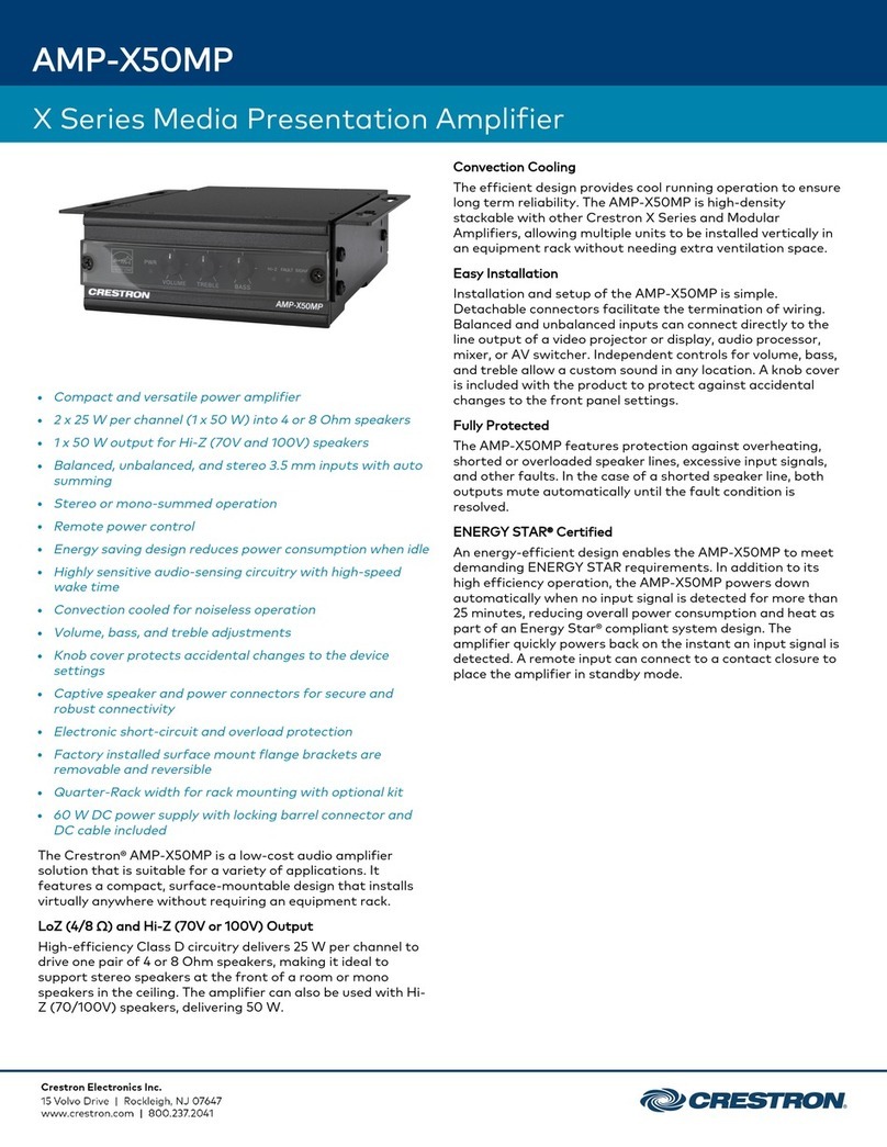 Crestron X Series User manual