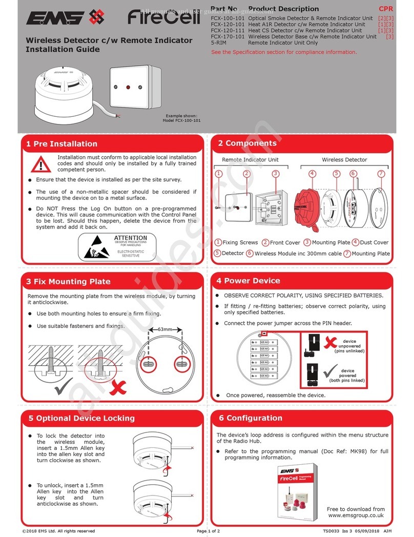 EMS FireCell FCX-100-101 installation guide