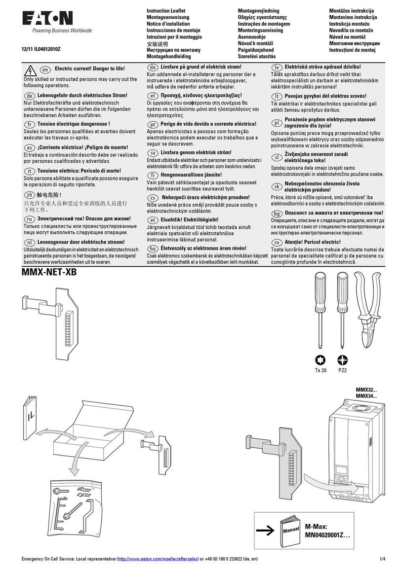 Eaton MMX-NET-XB Instruction leaflet