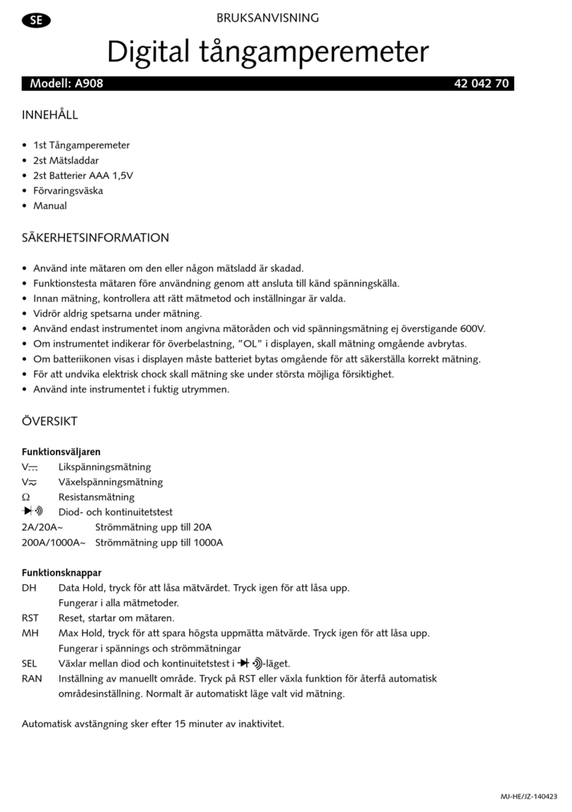Malmbergs A908 instruction manual