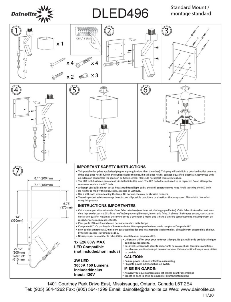 Dainolite DLED496 quick start guide