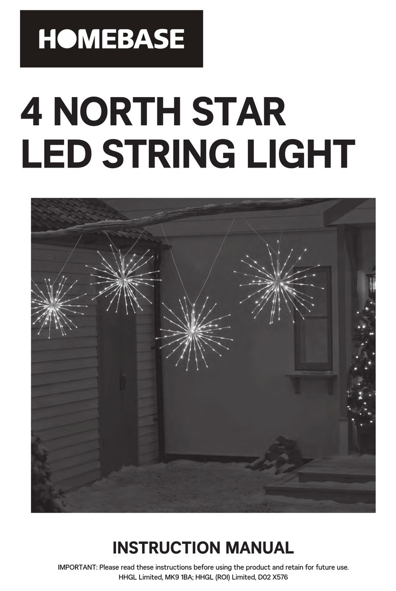 Homebase 4 NORTH STA 4R LED STRING LIGHT instruction manual