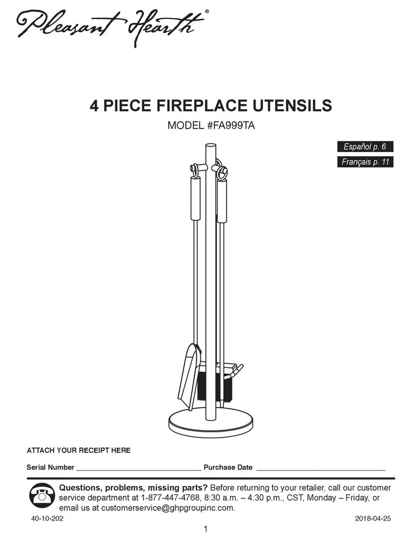 pleasant hearth FA999TA quick start guide