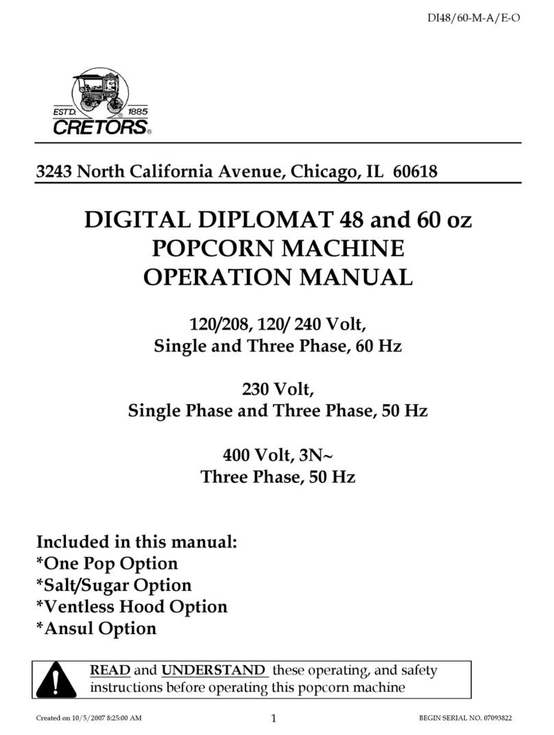 Cretors DIGITAL DIPLOMAT 48 Operation manual