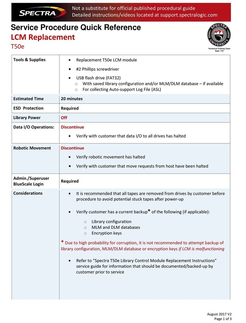 Spectra T50e User manual Spectra T50e User manual