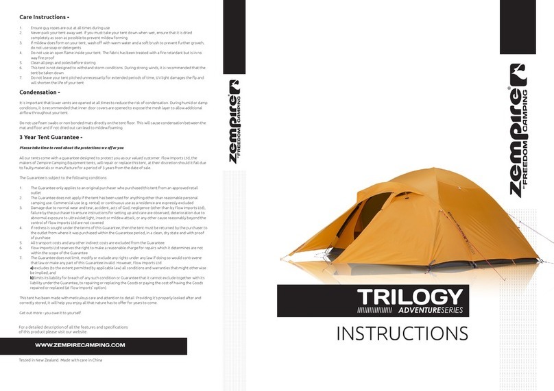 Zempire TRILOGY ADVENTURE Series instructions Zempire TRILOGY ADVENTURE Series instructions
