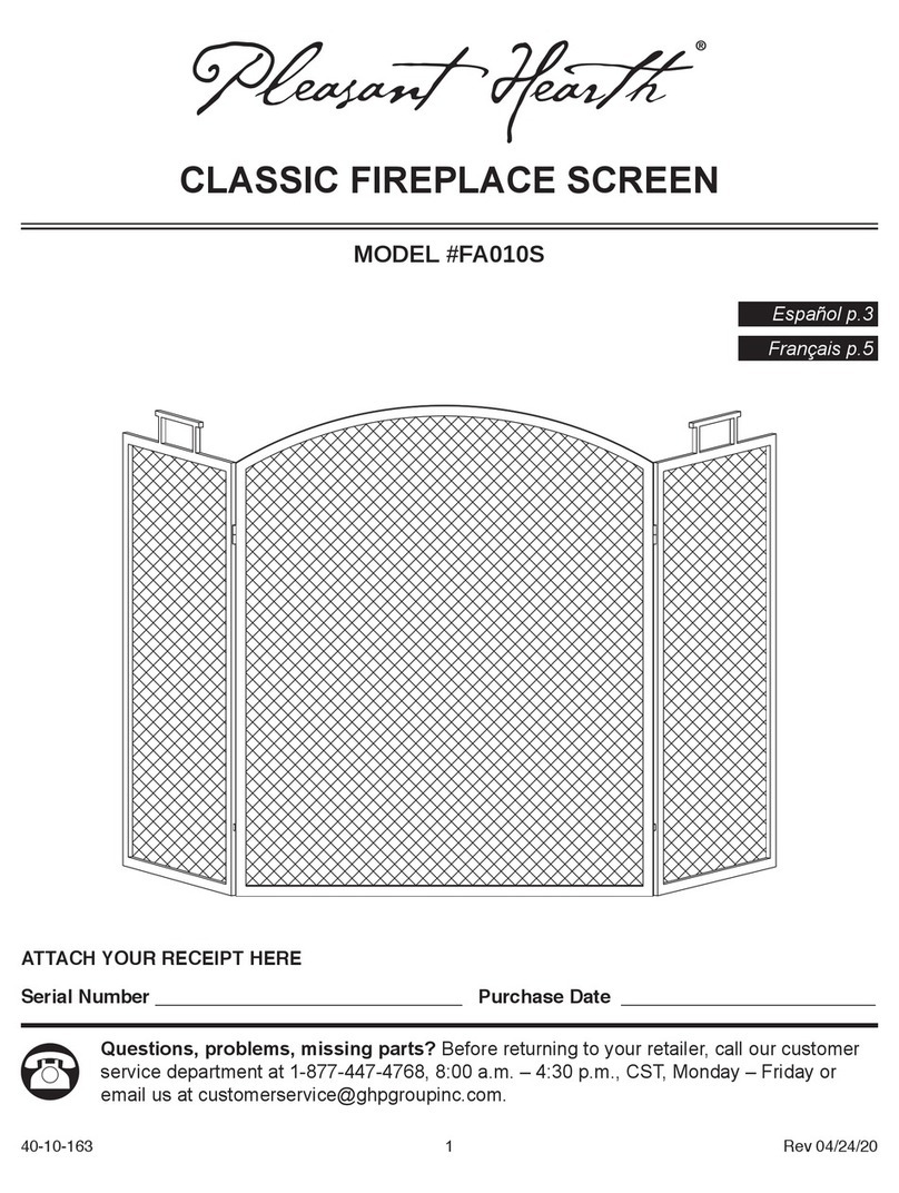 pleasant hearth FA010S quick start guide