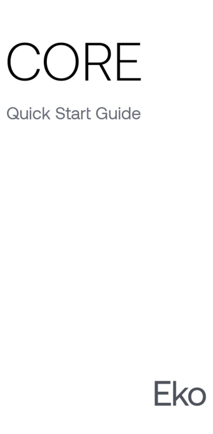 EKO CORE quick start guide