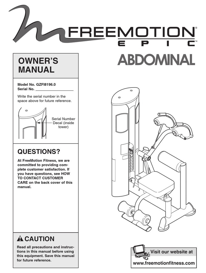 Freemotion EPIC ABDOMINAL GZFI8196.0 owner's manual