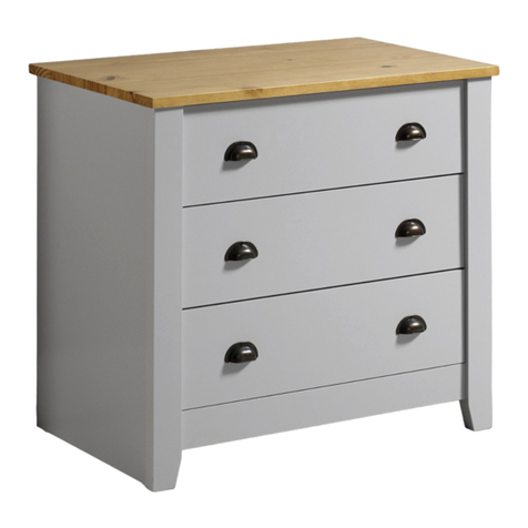 Seconique LUDLOW 3 DRAWER CHEST Assembly instructions