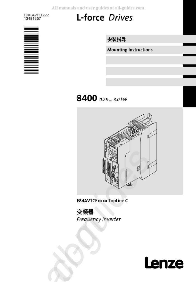 Lenze L-force 8400 TopLine C Mounting instructions Lenze L-force 8400 TopLine C Mounting instructions