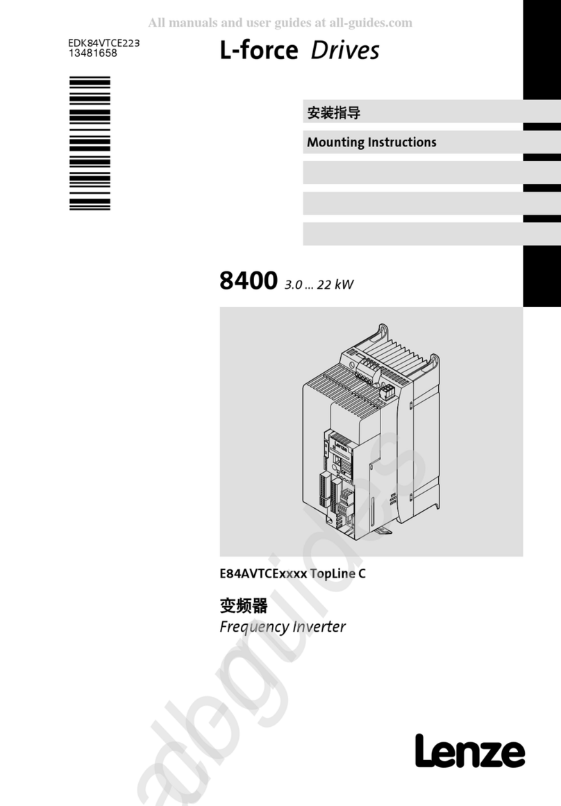 Lenze L-force 8400 TopLine C Mounting instructions