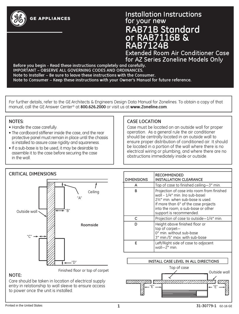 GE RAB71B Standard User manual