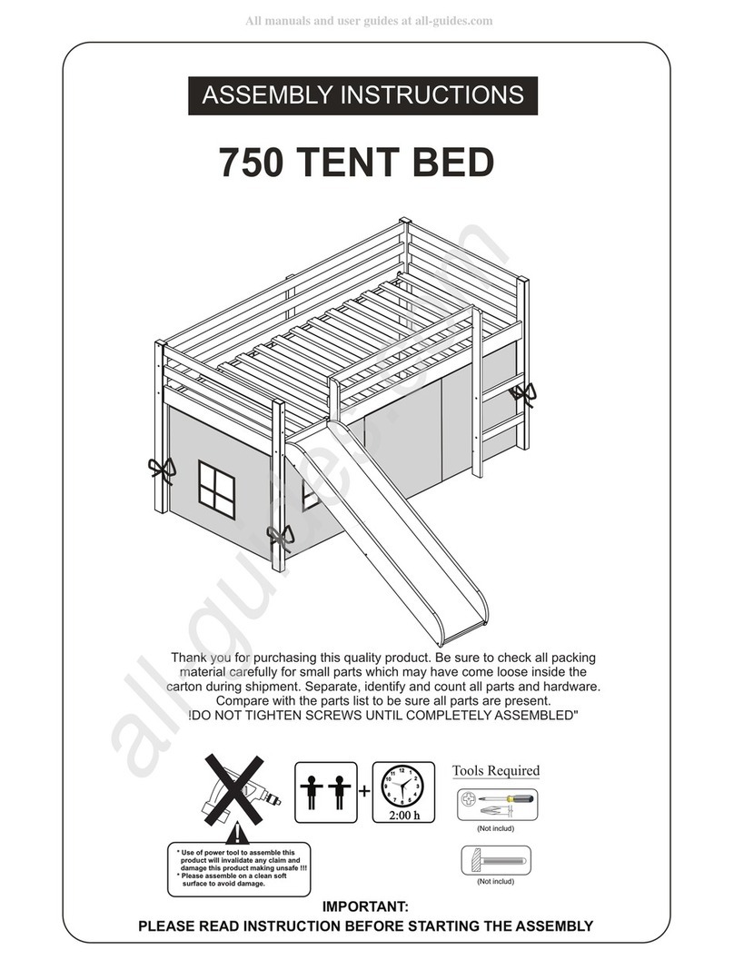 Donco 750 TENT BED User manual