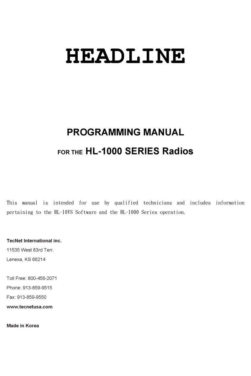 Headline HL-1000 Programming manual