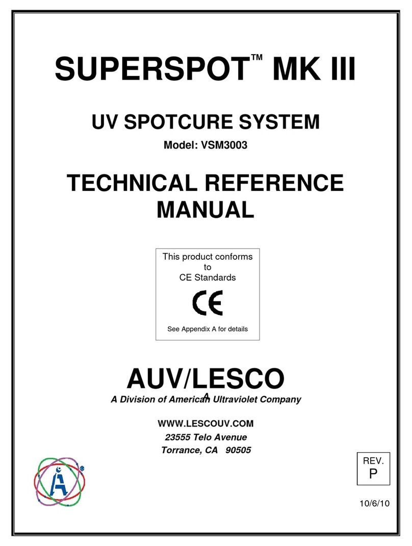 AMERICAN ULTRAVIOLET Lesco SUPERSPOT MK III Technical reference manual