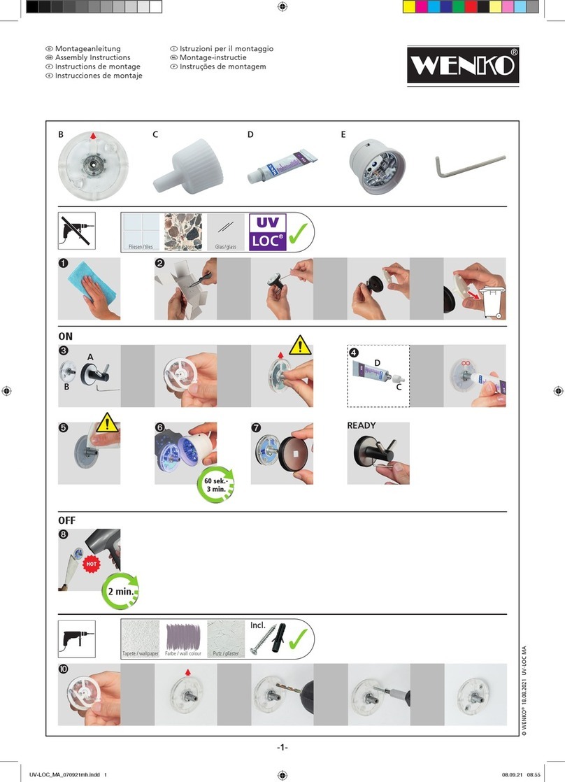 WENKO UV-Loc Assembly instructions
