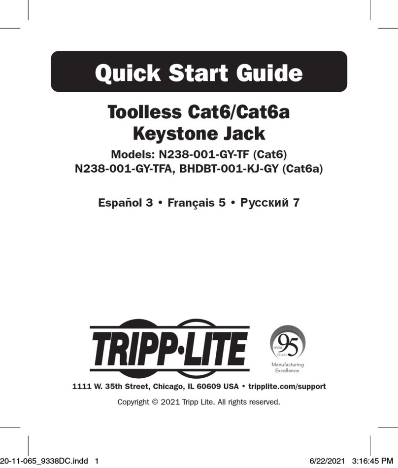 Tripp Lite Cat6 quick start guide