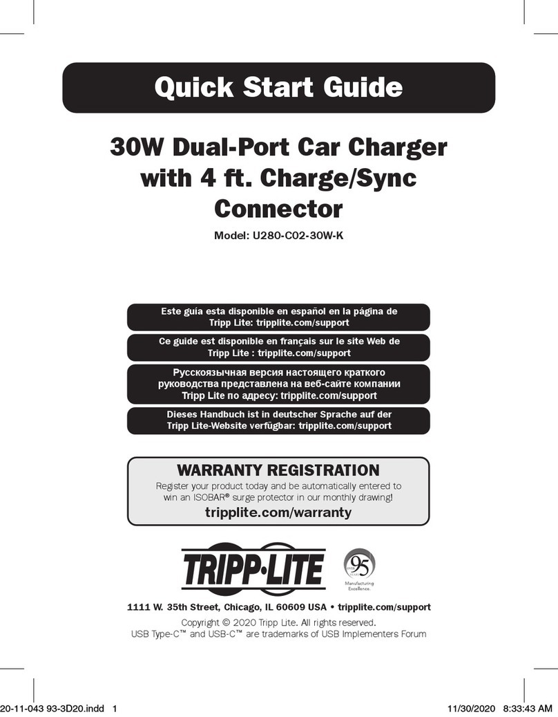 Tripp Lite U280-C02-30W-K User manual