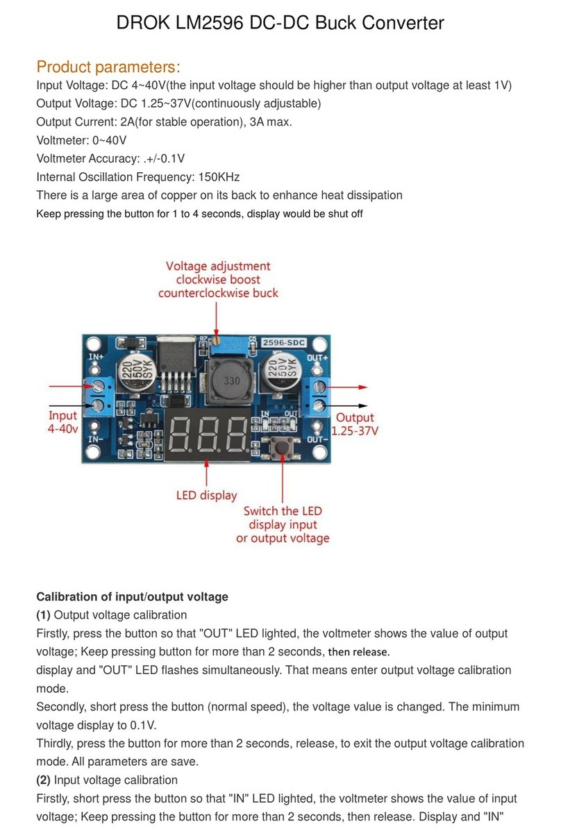 Drok LM2596 quick start guide