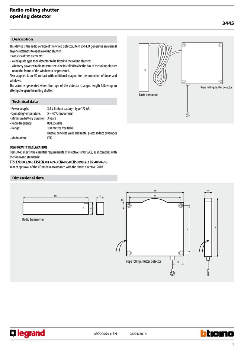 LEGRAND 3445 quick start guide