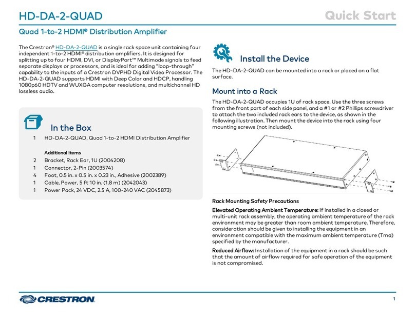 Crestron HD-DA-2-QUAD User manual Crestron HD-DA-2-QUAD User manual
